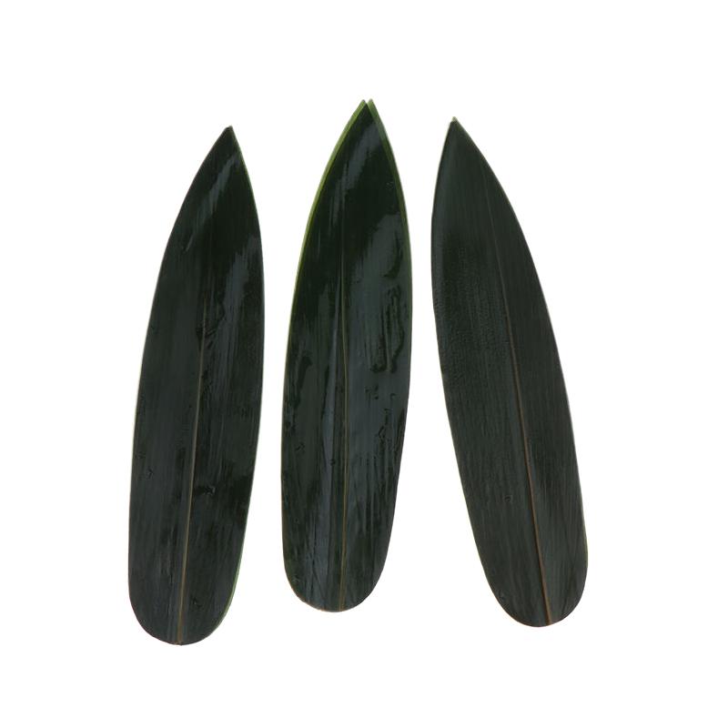100Pcs Sushi Bamboo Leaves Sashimi Dish Leaf Ornament Home Decor Serving Disposable Plates Artificial Fake Grass