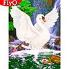 Алмазная картина, вышивка крестом, Лебедь, полная квадратная/круглая Алмазная вышивка, подарок ручной работы с изображением животных, набор для рукоделия