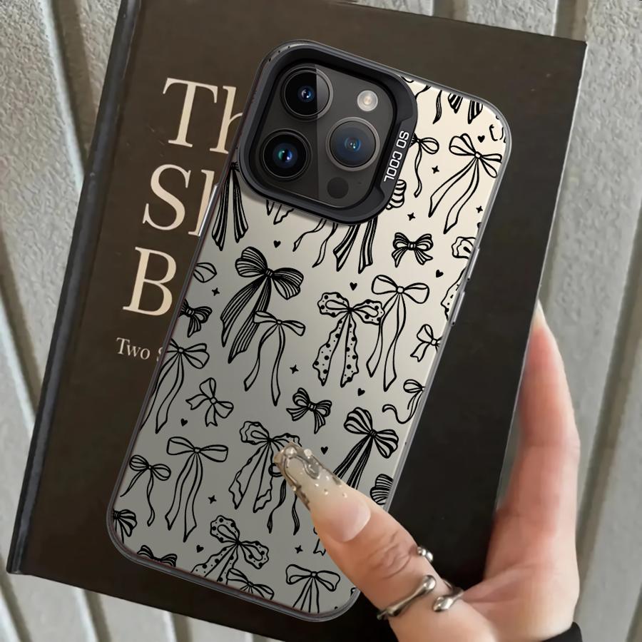 Чехол со узором «Бант» для iPhone 17 Pro Max 13 Pro Air 11 15 Plus 16 XS 14 12 XR Задняя крышка телефона
