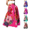 Women's Fashion Floral Print Loose Half Skirt High Waist Beach Extra Long Dress