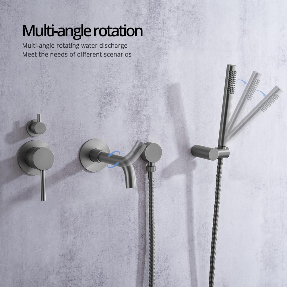 Смеситель для ванной комнаты, душевая система, набор из 3-функционального смесителя для душа, переключающий клапан, бронзовый цвет, 8-16 дюймов, настенный смеситель для душа с дождевой головкой