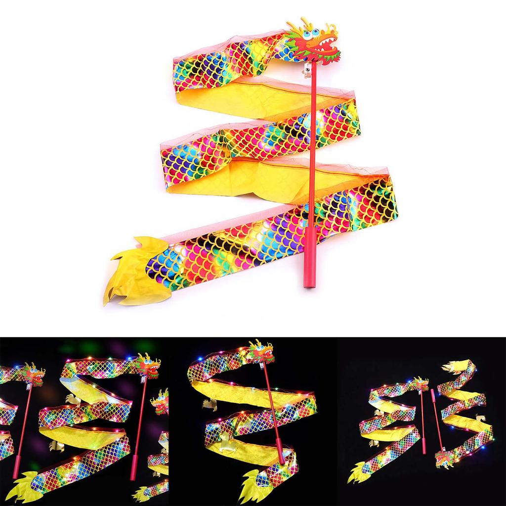 Мультяшный дракон танец лента серпантин открытый фитнес дракон сценические шоу реквизит китайский Новый год праздничный реквизит