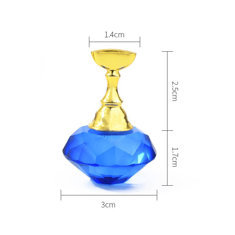 1Set Magnetic Nail Holder Practice Training Display Stand Acrylic Crystal Holders Alloy False Nail Tip Salon DIY Manicure Tools