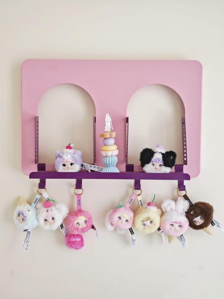 Nommi Series Plush Blind Box Cute Small Animal Design with Three Pupil Fluffy Long and Sweets Theme 9 Types Standard 1 Secret Type Keychain Soothing