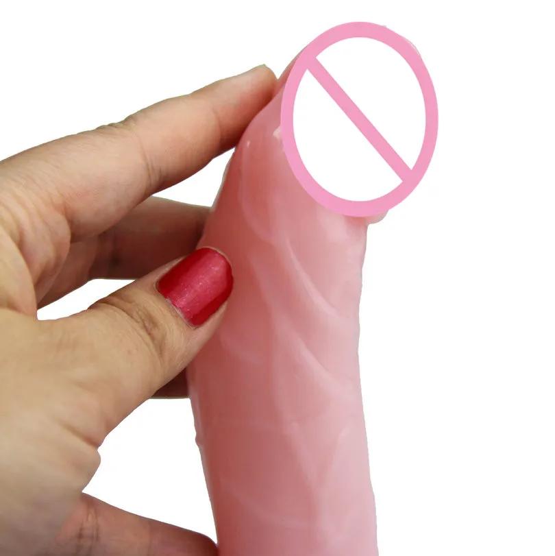 Large Realistic Penis Sleeve Extender Cock Sleeve Dick Enlargement Men Sex Toys Delay Ejaculation Reusable Condom 18+