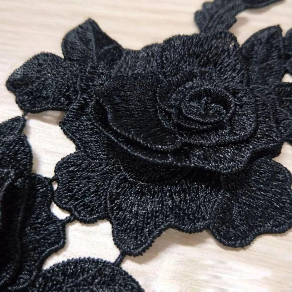 Кружевная ткань Цветочная аппликация Ручная работа Аппликация на ткани Аксессуар для одежды Тканевая нашивка Швейное дело