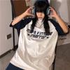 Хлопковые футболки больших размеров для женщин и мужчин, летние женские рубашки с коротким рукавом в корейском стиле Harajuku, готические рубашки с буквами, уличная одежда в стиле ретро, ​​женский топ