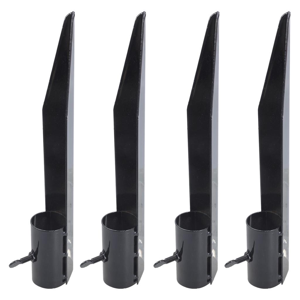 Pack Of 4 Steel Torch Stakes Heavy Duty Garden Stakes Easy To Use for Tiki Torches Freestanding Poles & Solar Lights