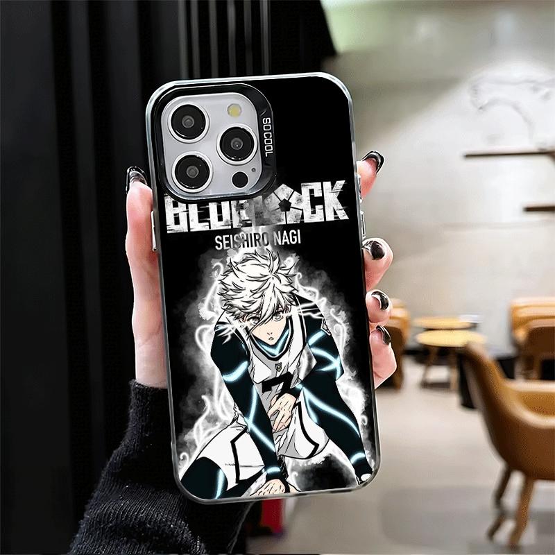 Синий чехол-бампер L-Lock Nagi Seishiro Ударопрочный чехол для телефона для iPhone 17 Air 16 16E 15 Pro Max 14 Plus 13 Mini 12 Задняя крышка Противоударный Fund