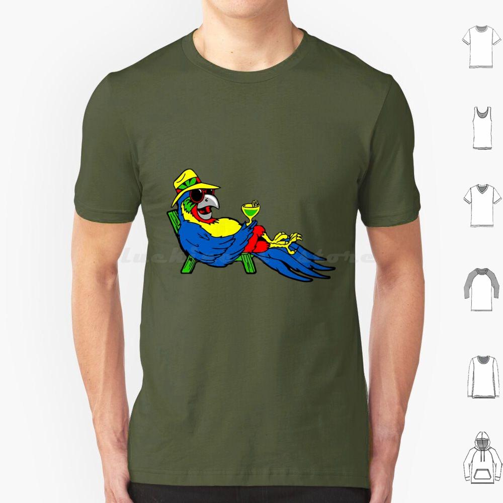Parrot Nyelonjor T Shirt 6xl Cotton Cool Tee Jimmy Buffett Beach Parrothead Margaritaville Buffett Parrot Surfing Pirate