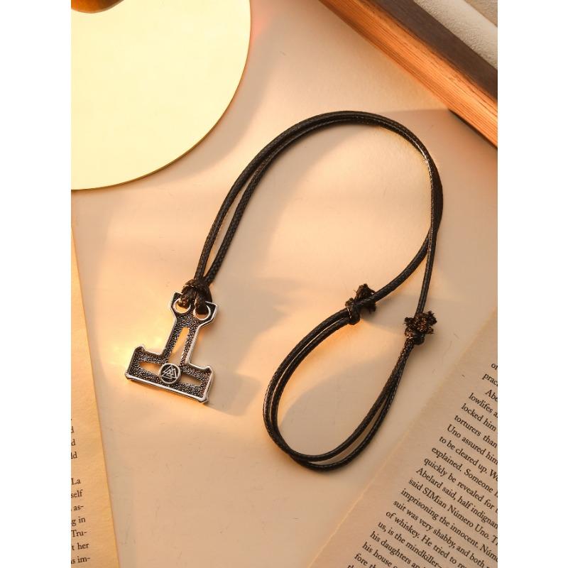 Подвеска-амулет «Молот Тора», руна викингов, боевой топор, ретро, длинная цепочка для свитера