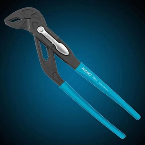 Hazet 760-2 Water Pump Pliers, Grip Pliers, Plumbing Tool, Quick Adjustment, Large Diameter, Maximum Opening Width 50mm, Total Length 260mm, Professio