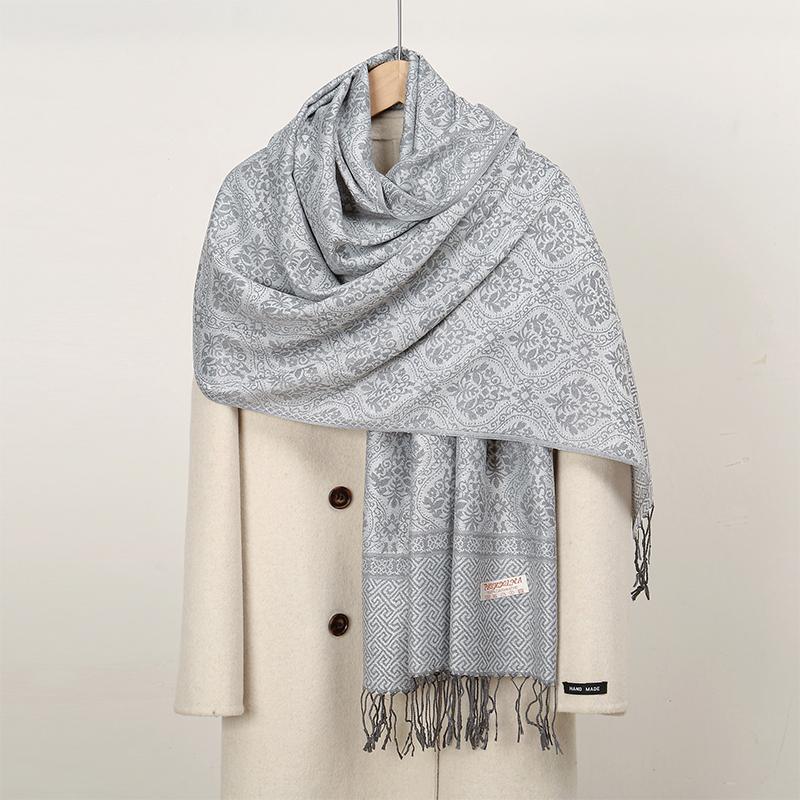 Luxury Thick Cashmere Scarf Women Print New Wraps Pashmina Travel Poncho Warm Blanket Winter Bufanda Shawl Female Stoles