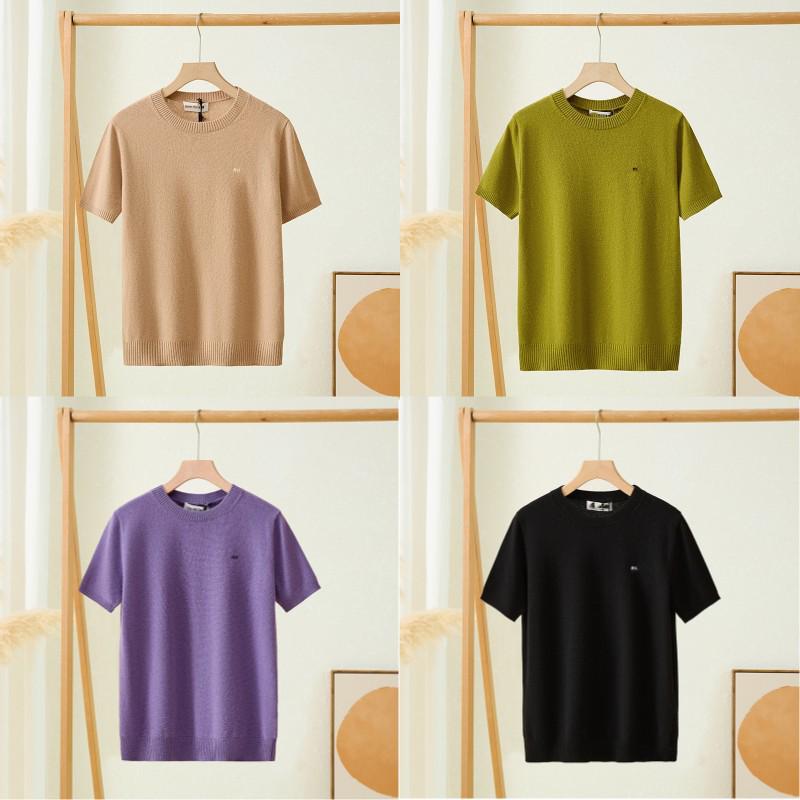 Высококачественный женский свитер из шерстяного трикотажа с круглым вырезом в стиле Miu и коротким рукавом для ранней осени