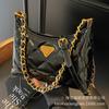 Нишевая легкая роскошная сумка женская 2025 новая сумка с цепочкой из бриллиантов модная универсальная темпераментная усовершенствованная сумка-мессенджер на одно плечо