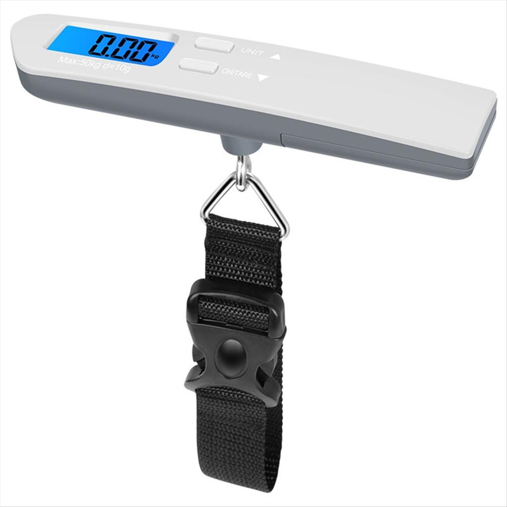 BHBL 50kg Portable Luggage Scale High Precision Blue Backlight Travel Digital Hanging Scales LCD Display Electronic Fishing