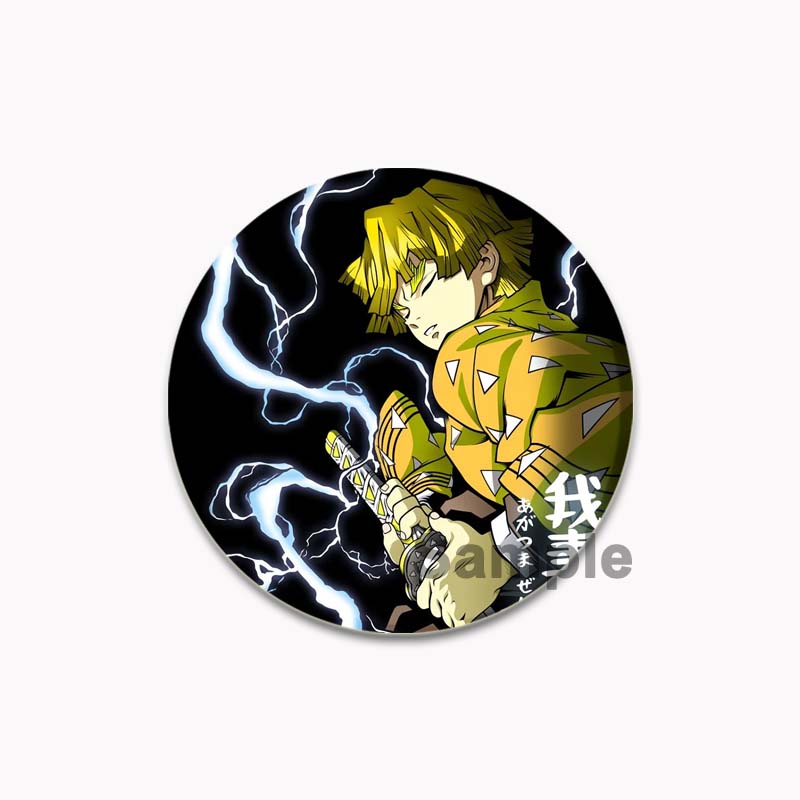 32/44/58 мм Kamado Tanjirou Hashibira Inosuke, мультяшные булавки, Kochou Shinobu Kamado Nezuko Agatsuma Zenitsu, значки, аниме, броши «Убийца демонов»