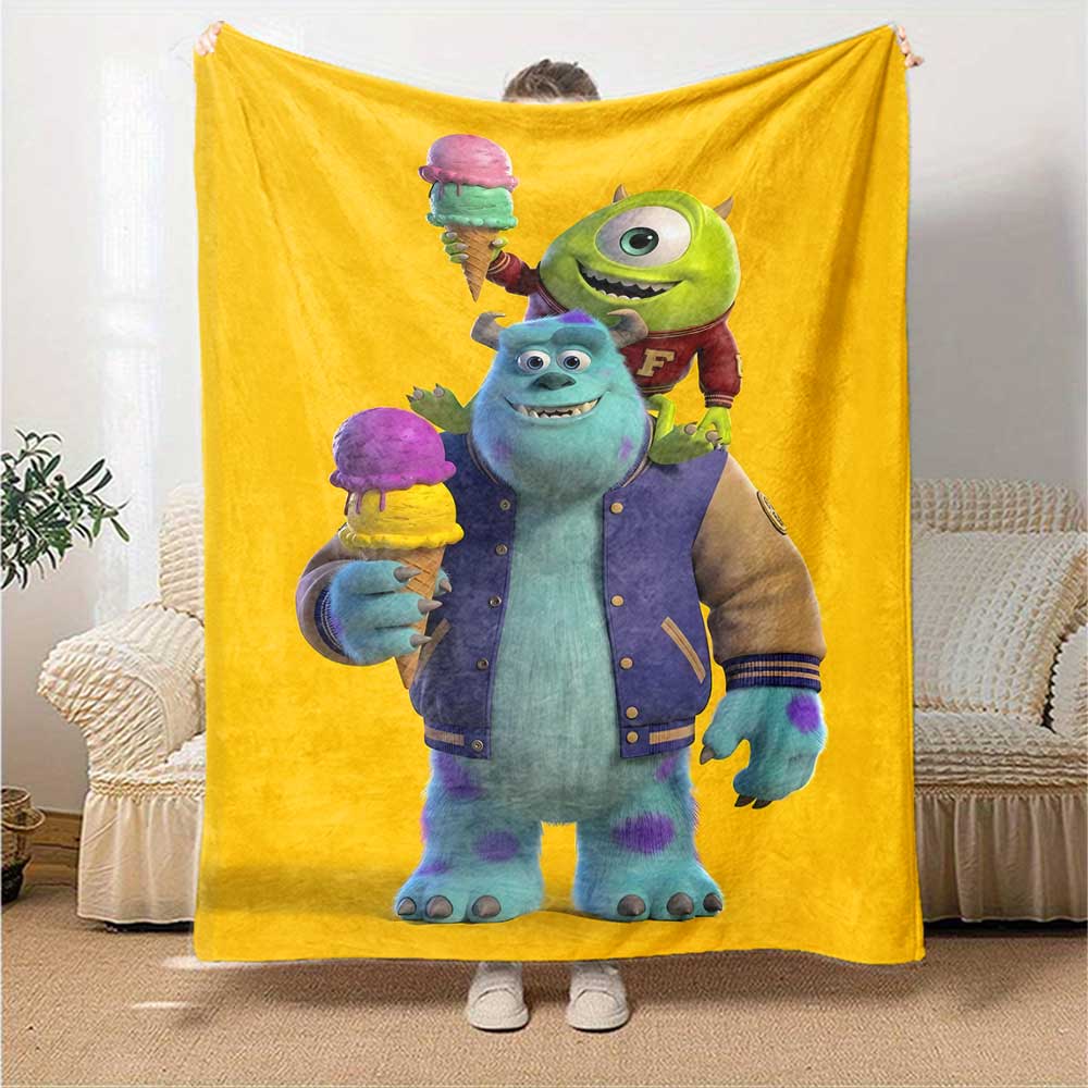 Monsters University Adventure Gift Blanket Soft Warm Cozy Great Picnics Four Seasons Multipurpose Digital Print Unique Gift for Family Camping Y7