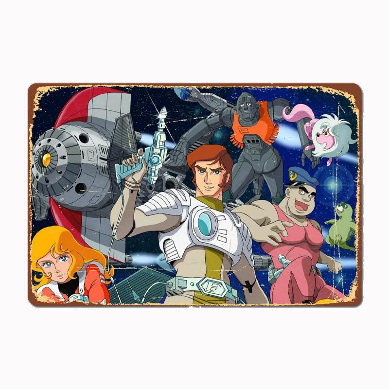 Vintage Captain Future Crew 1 Metal Sign Mural Painting Cinema Living Room Cinema Funny Tin Poster Retro Man Cave Home Tavern