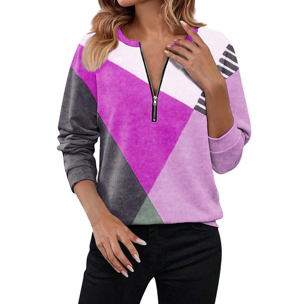 Женские топы и зимняя толстовка свободного кроя с длинным рукавом и V-образным вырезом в тон