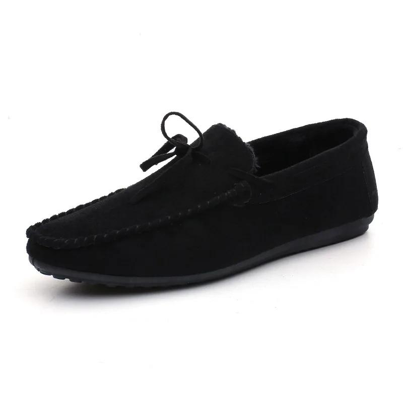 Fashion Spring Red Suede Loafers Slip On Walking Driving Shoes for Men Soft Leather 2025 Comfortable Casual Man Flat Shoes Zapatillas