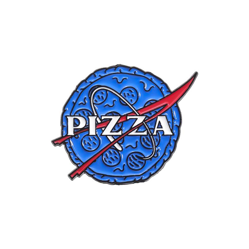 Эмалированные значки Космонавт Космос На заказ РАМЕН ПИЦЦА Еда Исследование Космоса Броши Значки на лацкан Панк-украшения Подарок для друзей