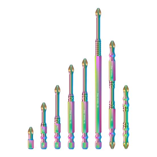 6/8Pcs High-Magnetic Screwdriver Drill Bit Set Rust-Resistant Universal Versatile Usage Strong Durability Anti-Slip Drill Bit Kit