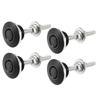 ACROPIX Black Bumper Quick Release Lock Latch Aluminum Alloy Hood Pin Lock Push Button Hood - Set of 4