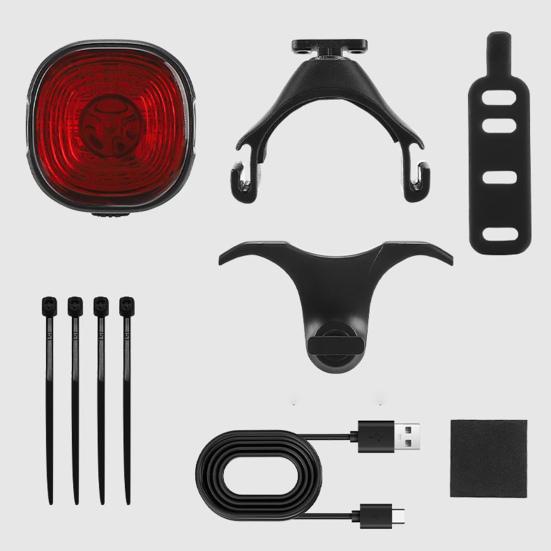 Rechargeable Simple Installation Smart Automatic LED Brake Detection Cycling Bike Tail