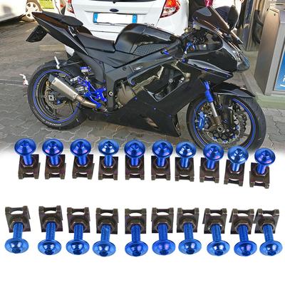 Для YAMAHA FJ09 MT07 MT09 MT10 FZ6FAZER FZ6R FZ8 винты для обтекателя мотоцикла 20 шт. 6 мм крепежные зажимы корпус пружинные гайки болты