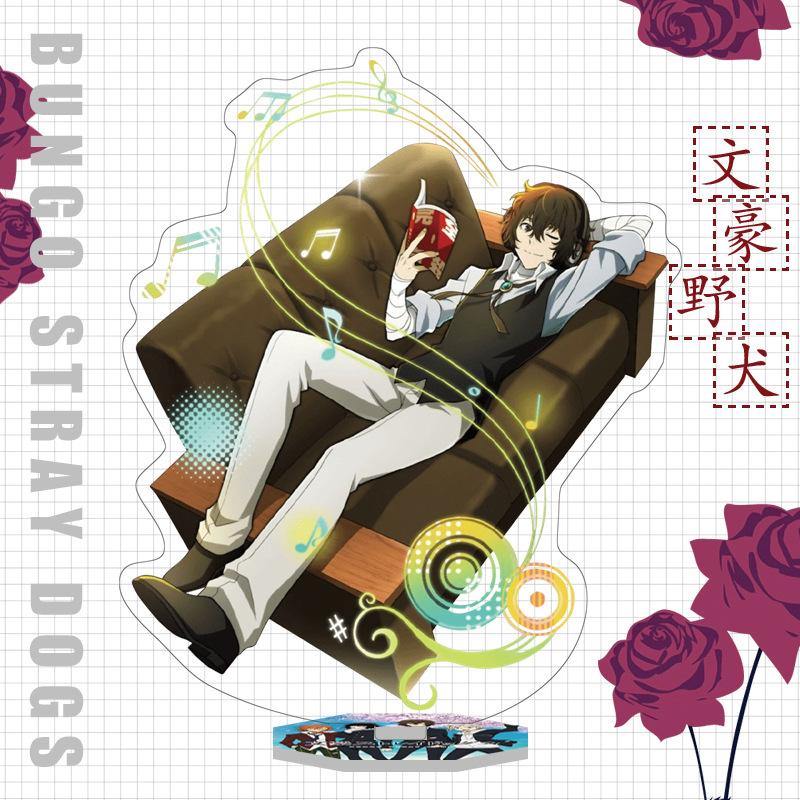 Япония Бунго Бродячие Собаки Аниме Фигурка Акриловая Подставка Модель Игрушки Дазай Осаму Накахара Чуя Рюносуке Акутагава Декор Стола