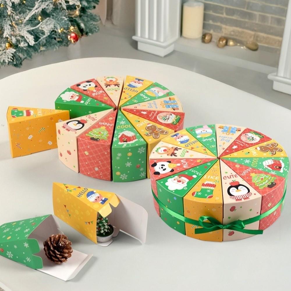 12pcs Christmas Present Box Handmade Xmas Wreath Boxes New Advent Calendar Holiday Decor