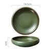 Round Ceramic Fruit Salad Plate Soup Basin 7 Inch Ramen Bowl Home Kitchen Retro Tableware Cooking Plate Snack Bread Dessert Bowl