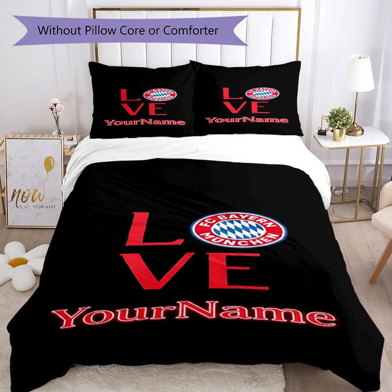 Bayern Munich Personalized Text Bedding Set Suitable for Bedrooms Soft Bedding Home Decor Christmas, WeddingPerfect