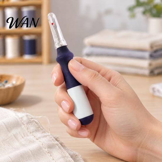 Hand Sewing Essentials Ergonomic Silicone Handle Seam Remover, Thread Cutter for Embroidery Crafting, Stitch Removal Tool with Clear Protective Cover
