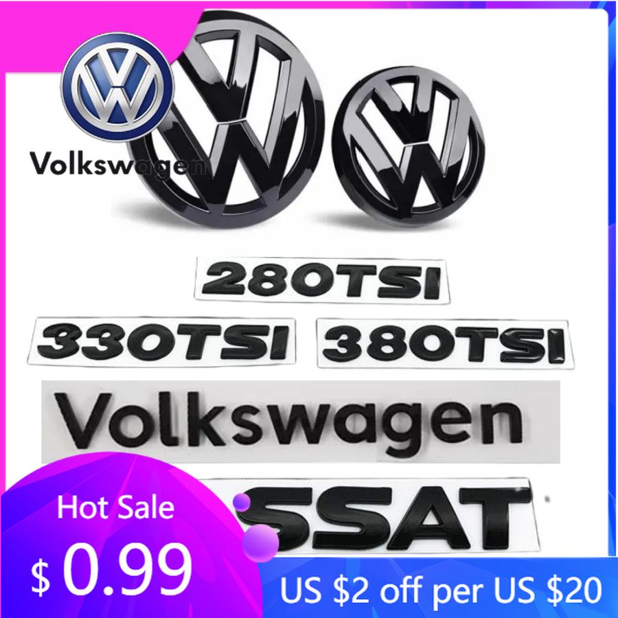 Для VW Volkswagen Jetta MK5 Golf Автомобильный передний значок логотип покрытый ABS наклейка Для Volkswagen Passat 280TSI/330TSI/380TSI передний и r