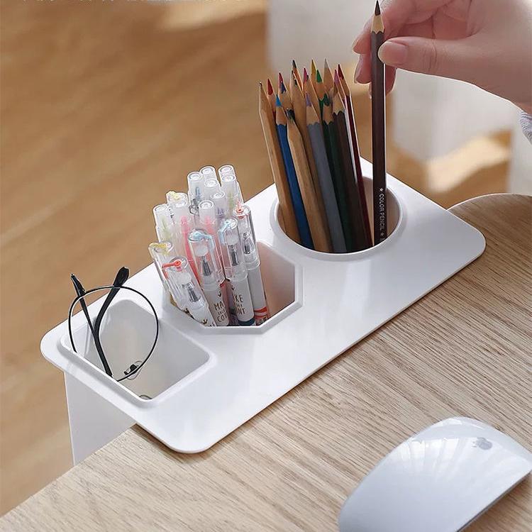 Многофункциональный ящик для хранения на рабочем столе, может иметь три отделения для организации хранения настольных карандашей, украшений для стола студентов