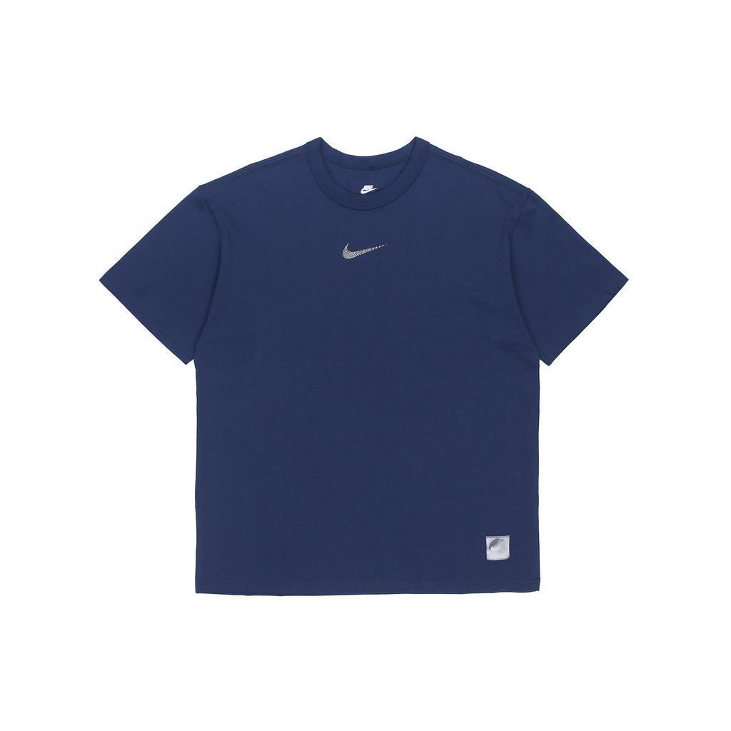 Nike Printed Sports Crew Neck Short-Sleeve T-Shirt Men Tops Dark-Blue DM7899-410