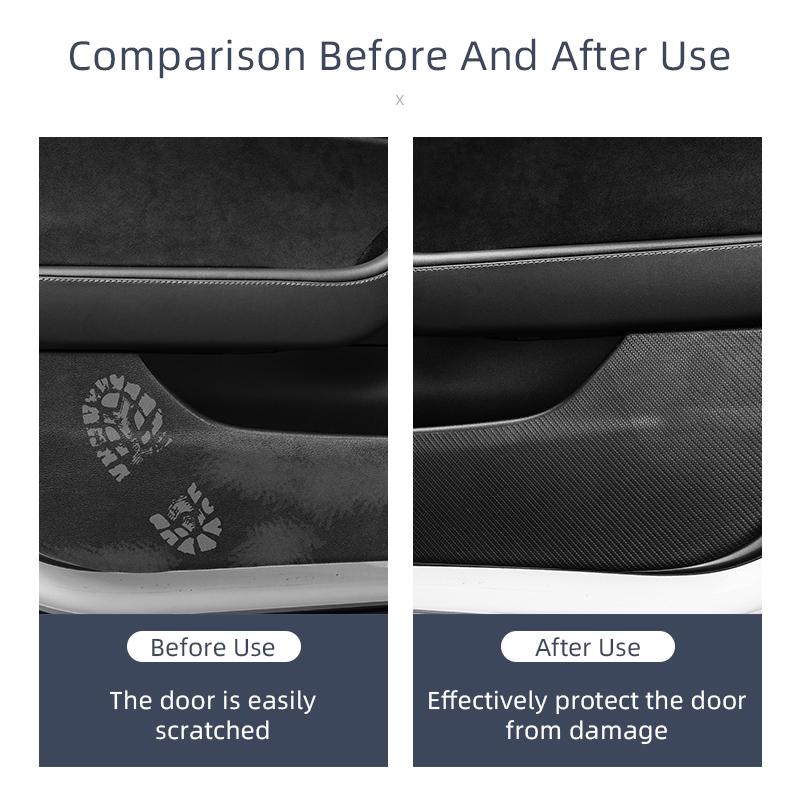 Противоударная накладка на дверь автомобиля модели 3/y Невидимая защитная противоударная накладка для салона автомобиля Tesla model 3/model y