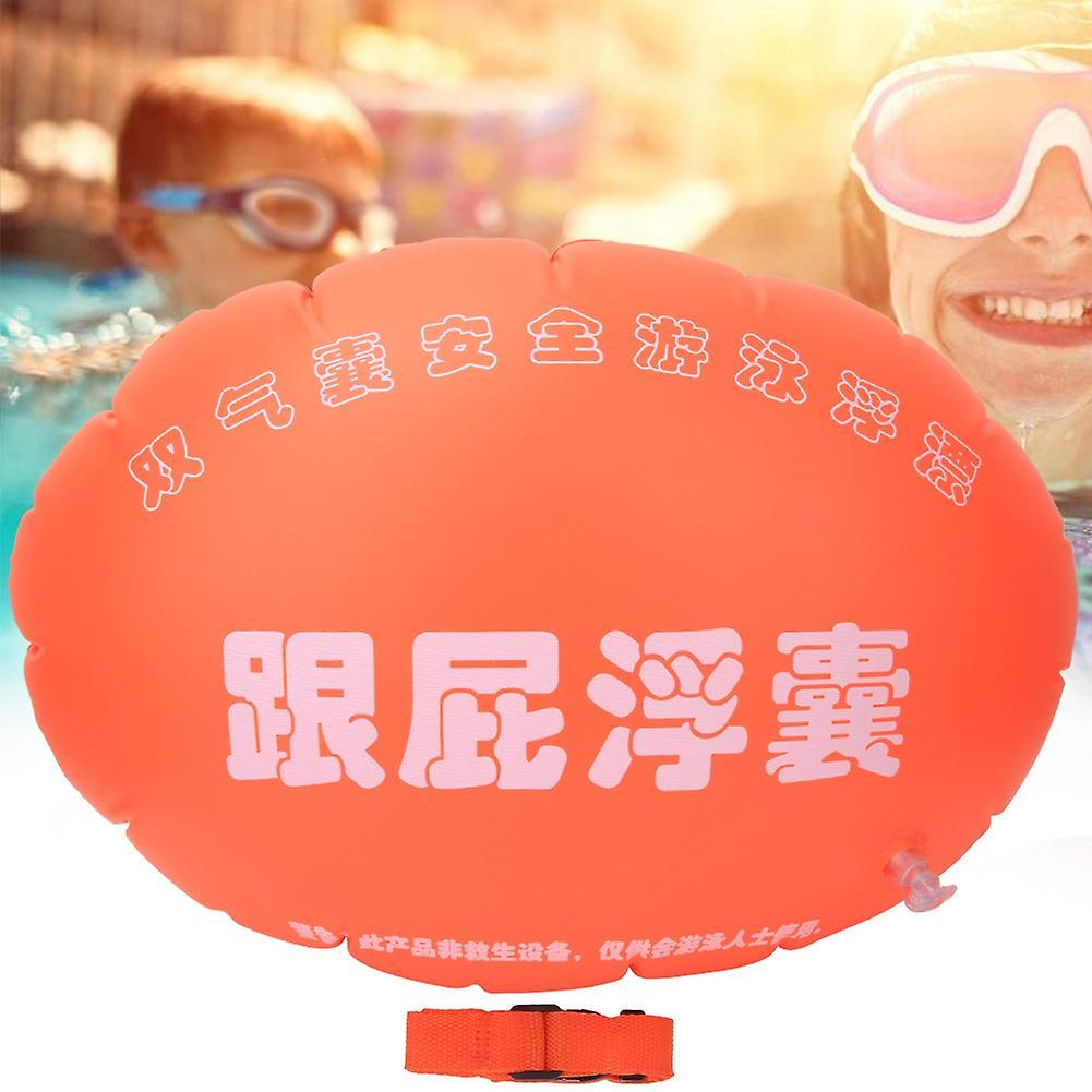 Water Equipment Swimming Airbag Safety Inflatable Air Buoy for Strap Swimming Surfing SnorkelingOrange 50x40cm