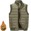 Mens Jacket Sleeveless Vest Winter Male Fleece Warm Vest Coats