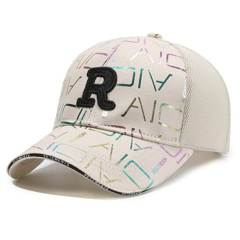 Fashion Versatile Embroidery Spring And Summer Breathable Mesh Cap Women'S Summer Shade Outdoor Baseball Cap Male Alphabet Couple Cap