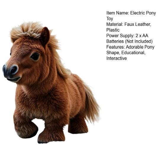 Детская электронная плюшевая игрушка пони, ходячая интерактивная лошадка, мягкая игрушка для малышей, мальчиков и девочек, образовательная игрушка-симулятор в виде животного