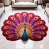 Soft Peacock Mat Special-shaped Door Gasket Bathroom Floor Mat  for Living Room Tea Table Bedside