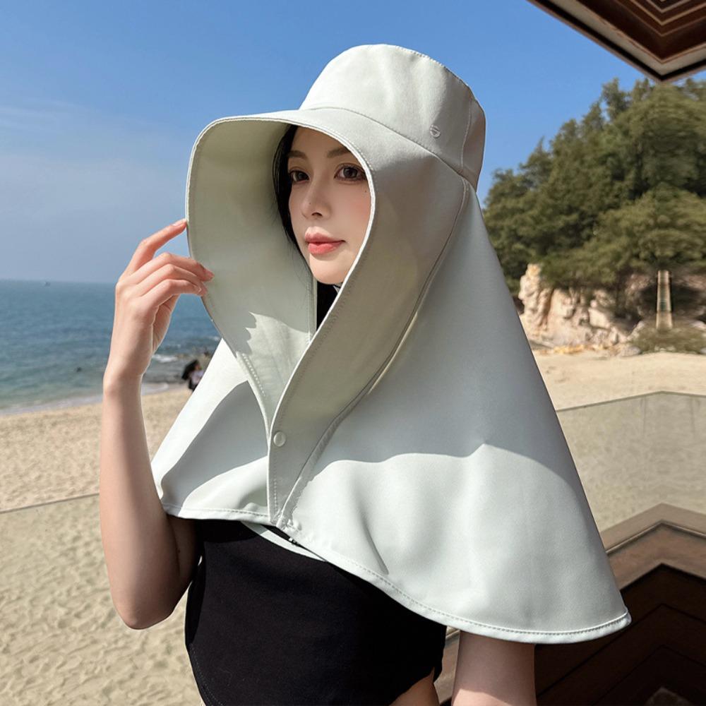 Fisherman Hat Wide-Brimmed Shawl Fisherman Hat Sunscreen Adjustable Sunshade Sun Hat Lightweight Soft Picking Tea Hat Travel