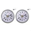 62KD Mini Clock Insert 65mm Round Movement White Face with Gold or Silver Trim Easy To Read Arabic/Optional Numerals