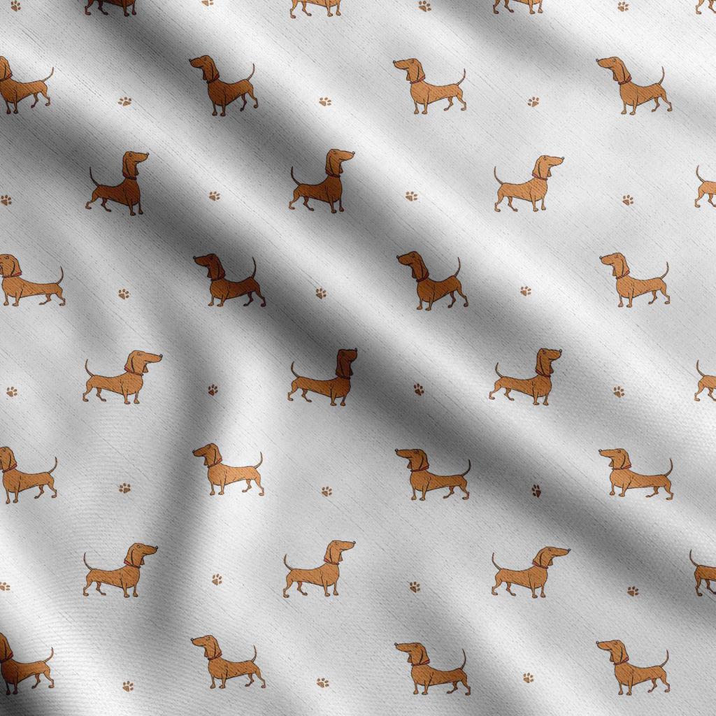 Soimoi Принт собаки, хлопковый батист, ткань для квилтинга, продаваемая во дворе, ширина 42 дюйма, хлопчатобумажная ткань средней плотности, швейные принадлежности, бежевый и