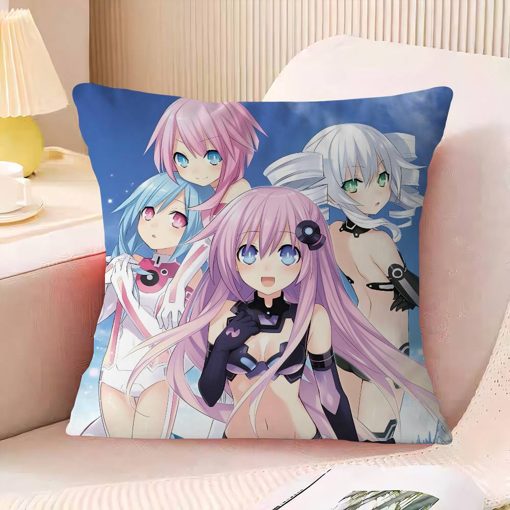 H-Hyperdimension N-Neptunia Office Cushion Pillowcase Car Cushion Cover45X45CM Lumbar Pillowcase Sofa Pillowcover