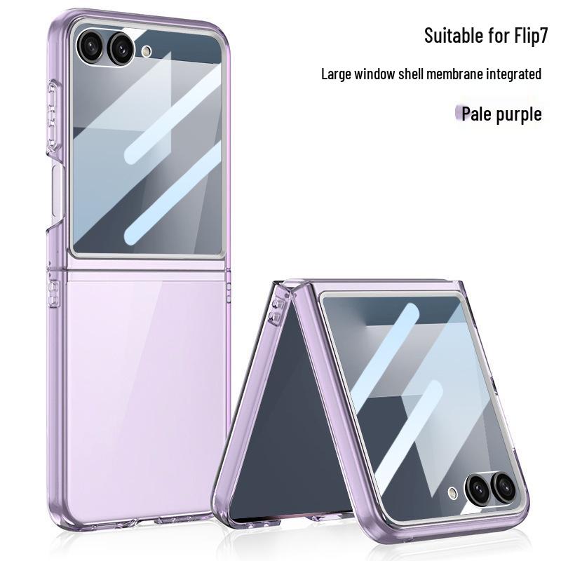 Защитный чехол для Samsung Z Flip7: Прозрачный чехол-подушка безопасности с большим окном
