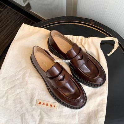 Женские туфли-лоферы из коровьей кожи на толстой подошве и толстом каблуке, маленькие кожаные туфли, весна